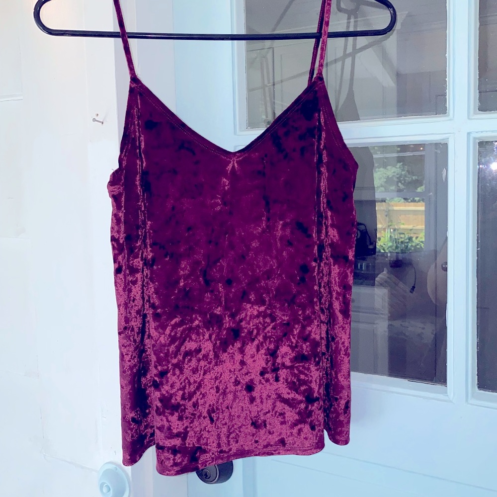 Hollister plum velvet tank top